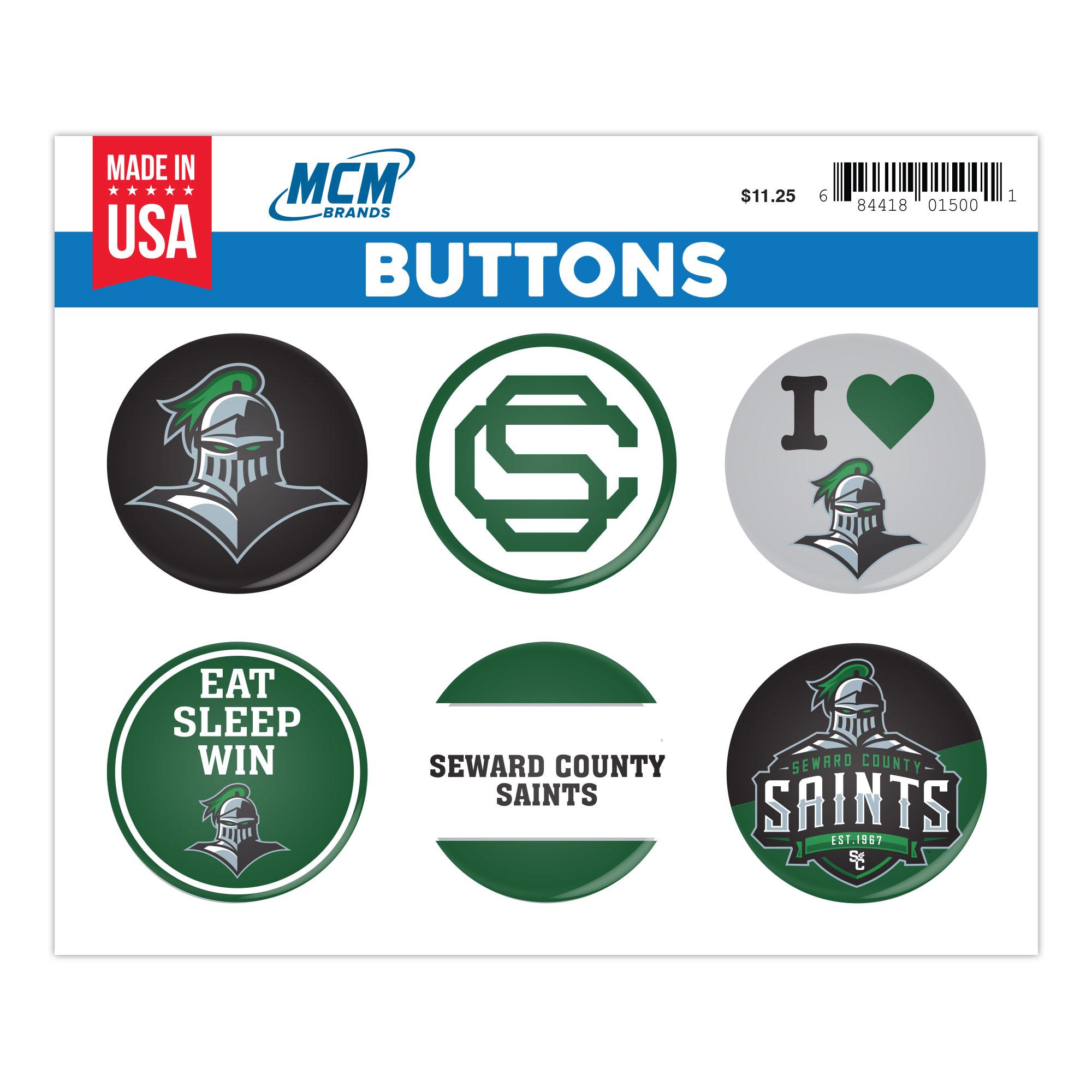 image of: MCM SEWARD SAINTS BUTTON 6-PACK