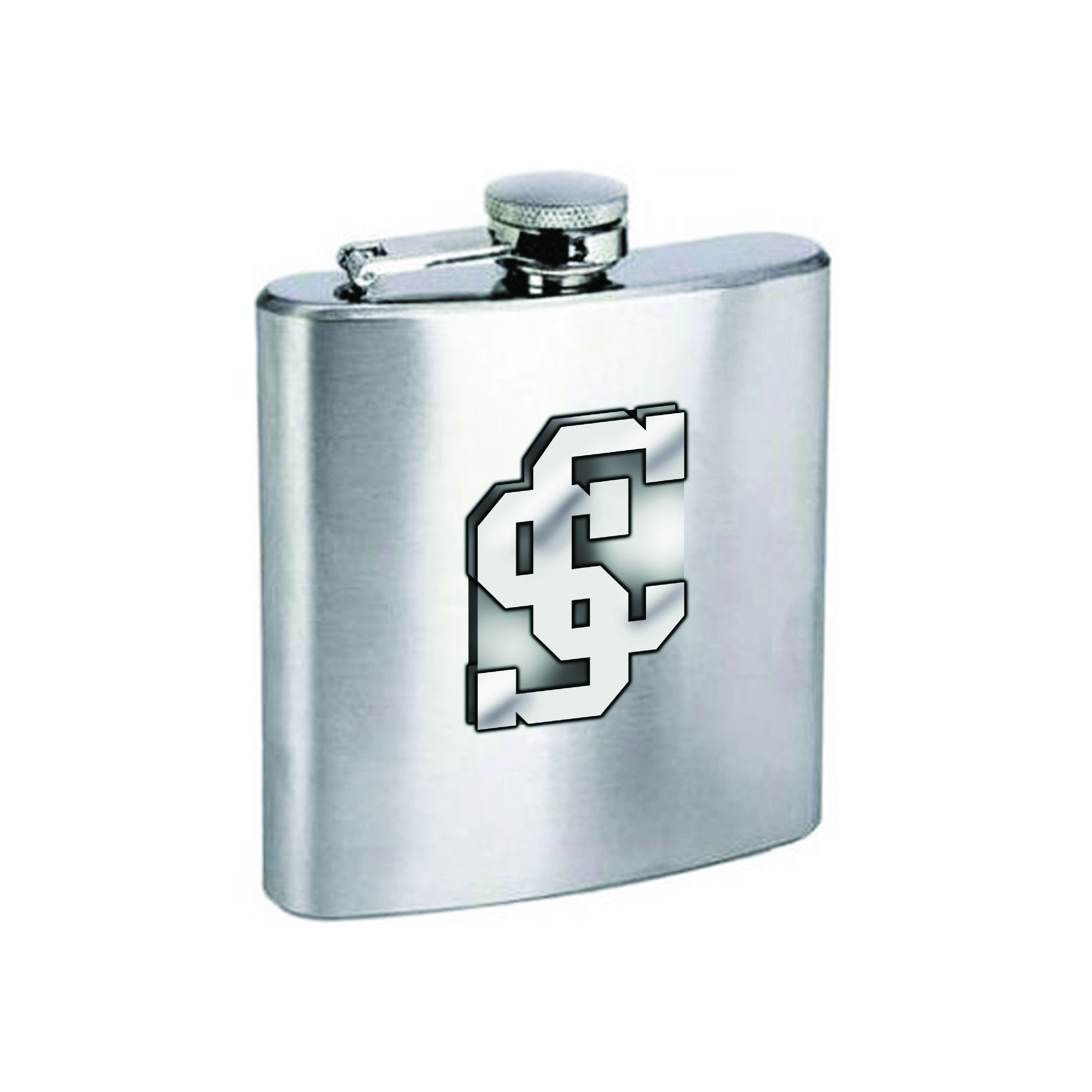 image of: Santa Clara Broncos 6oz Flask with Pewter Emblem