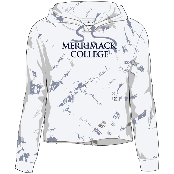 Steel Blue Marble Cropped Hoodie; $39.99