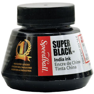 image of: Super Black India Ink 2oz.