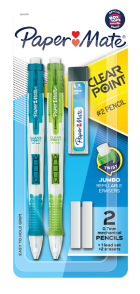 Paper Mate Clear Point .7mm Mechanical Pencil, 2 Pack; $11.98