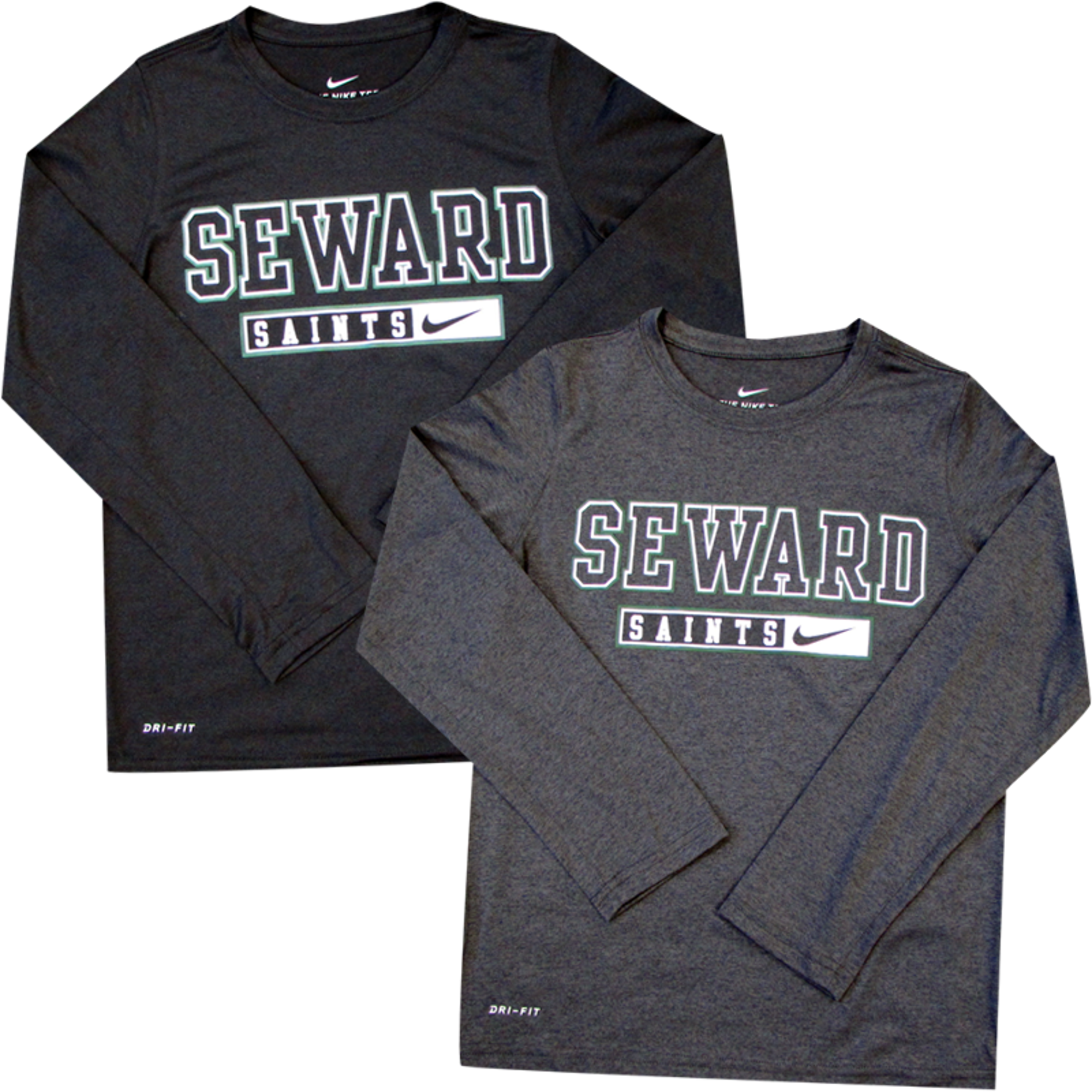 image of: NIKE SEWARD SAINTS LS OUTLINE LEGEND DRIFIT YOUTH TEE