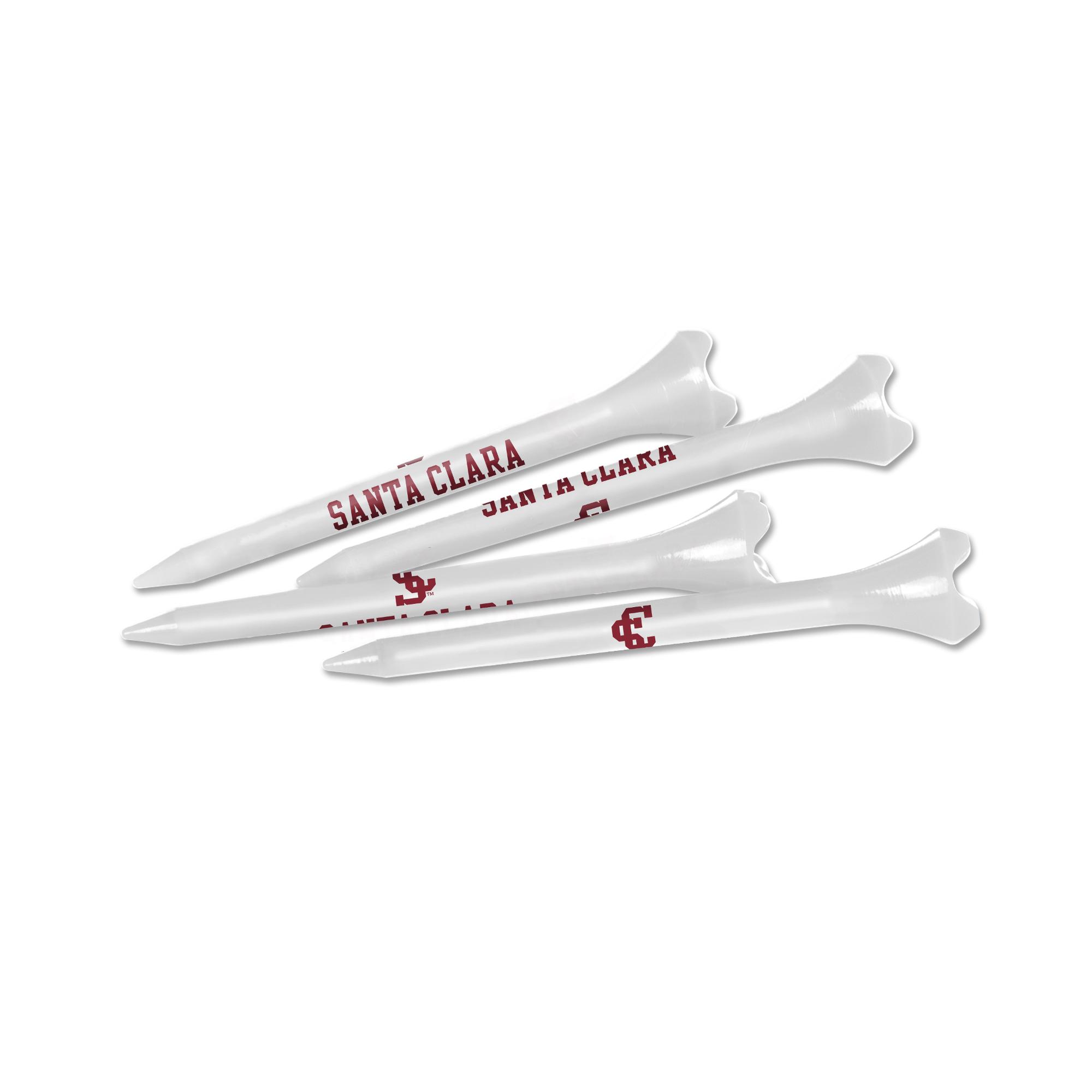image of: Santa Clara Broncos SC Plastic Golf Tees, 40 Pack, White