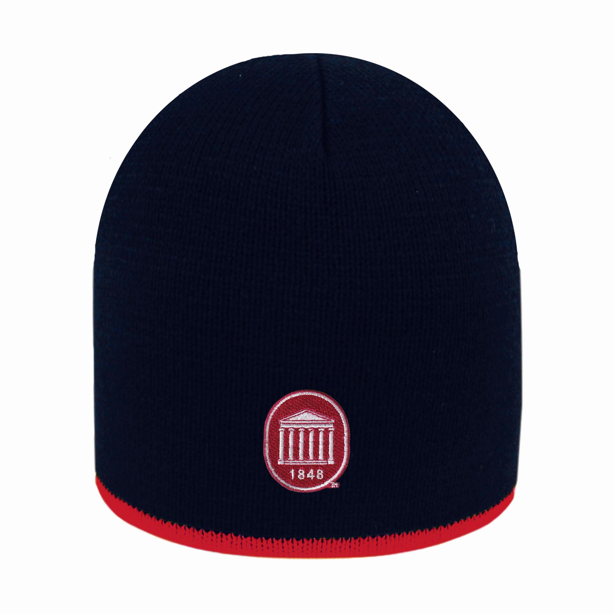 image of: University of Mississippi Lyceum Bright Stripe Tipped Beanie Navy