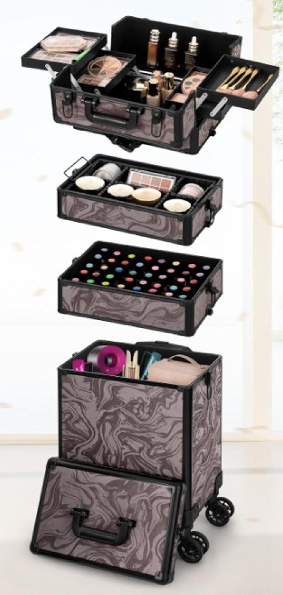 Product image 3 of 6 for Cosmetic/Hair Tool Rolling Trolley w/Detachable Compartments - 5 TIER