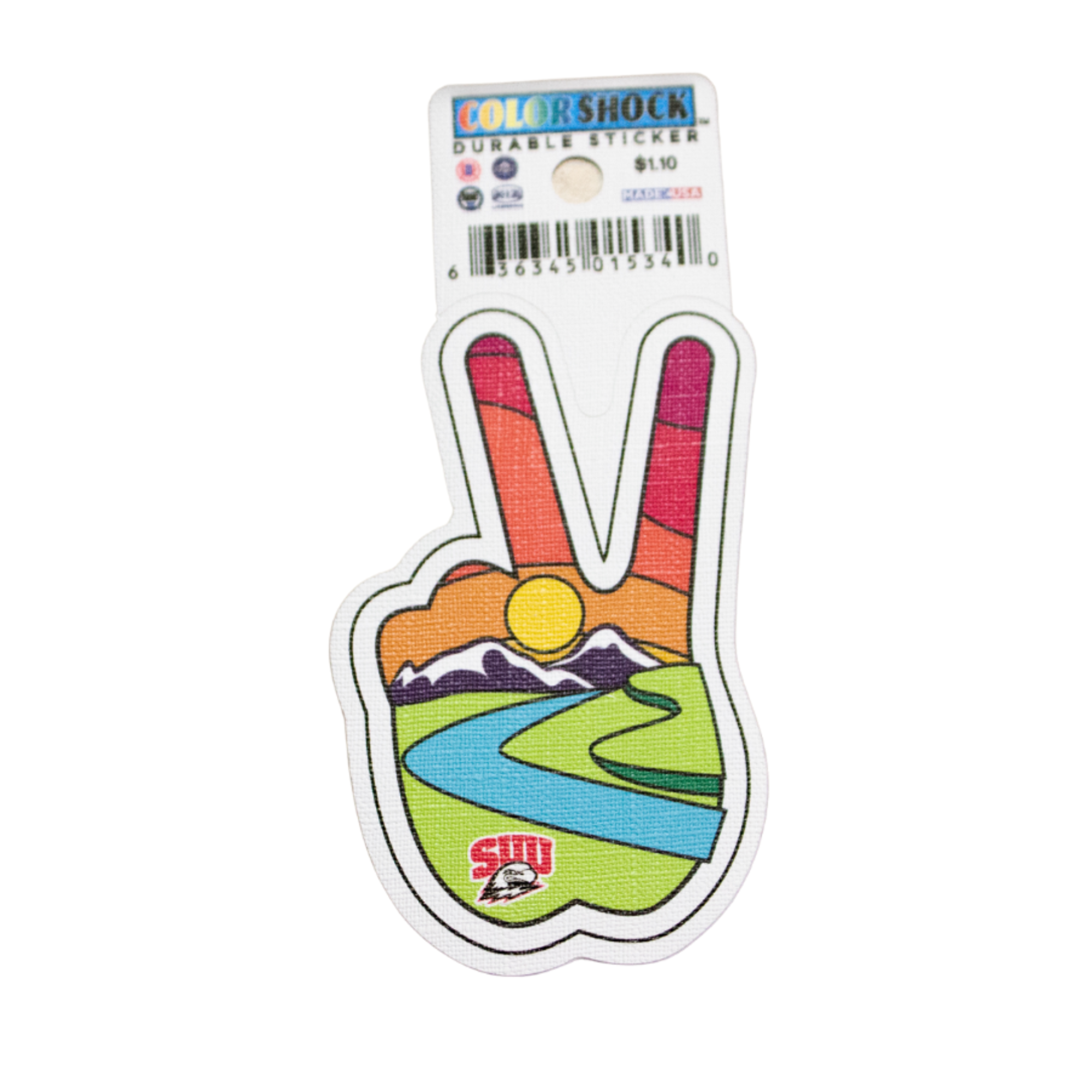 image of: SUU Peace Sign Sticker