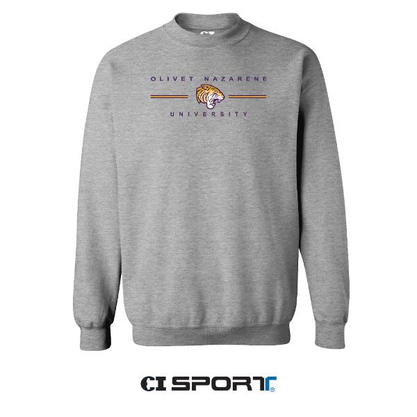 Olivet Nazarene University Bandit Crew, Athletic Heather; $64.99