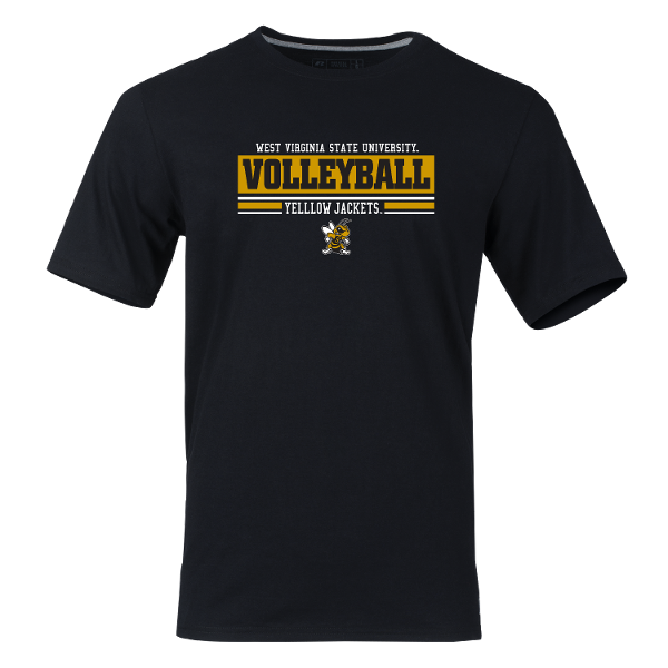 Tee - Russell Black "Volleyball" Crew '25; $19.99
