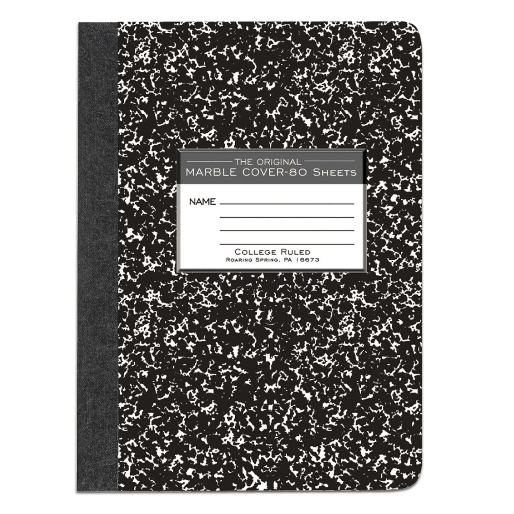 image of: COMPOSITION BOOK BLACK MARGLE
