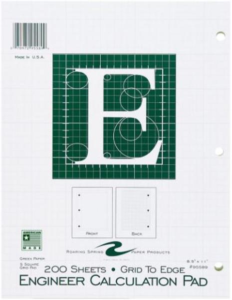 RS Engineering Paper Pad 200 sheet; $14.95