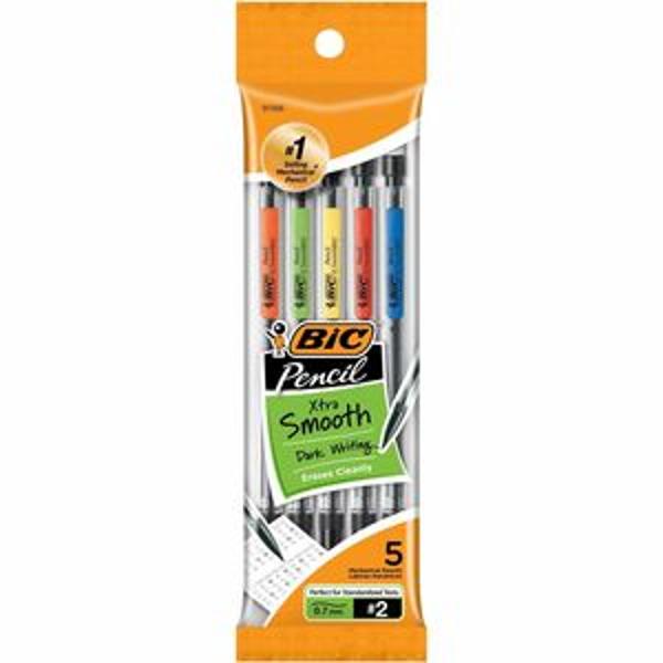 BIC Xtra Smooth .7mm Mechanical Pencil, 5 Pack; $4.98