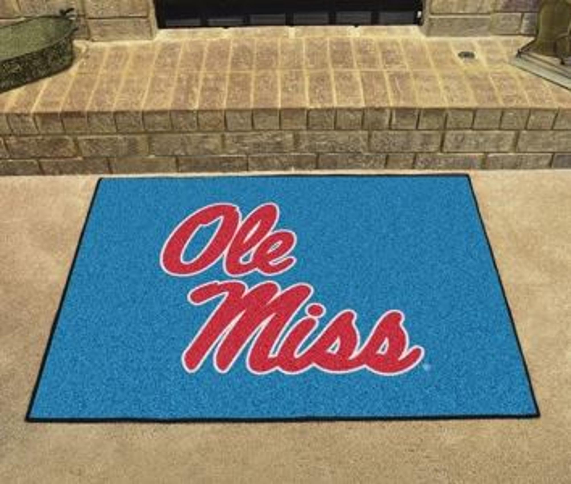 image of: Ole Miss Script All-Star Mat 33.75 x 42.5 Powder Blue
