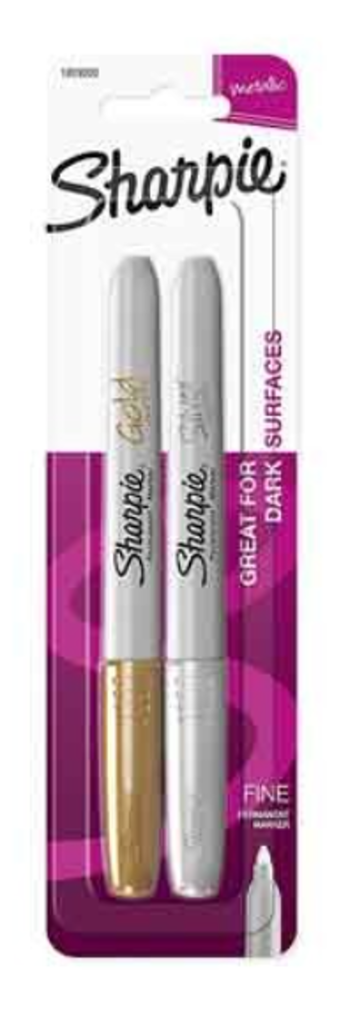 image of: Sharpie Fine Tip Permanent Marker, 2 Pack, Metallic