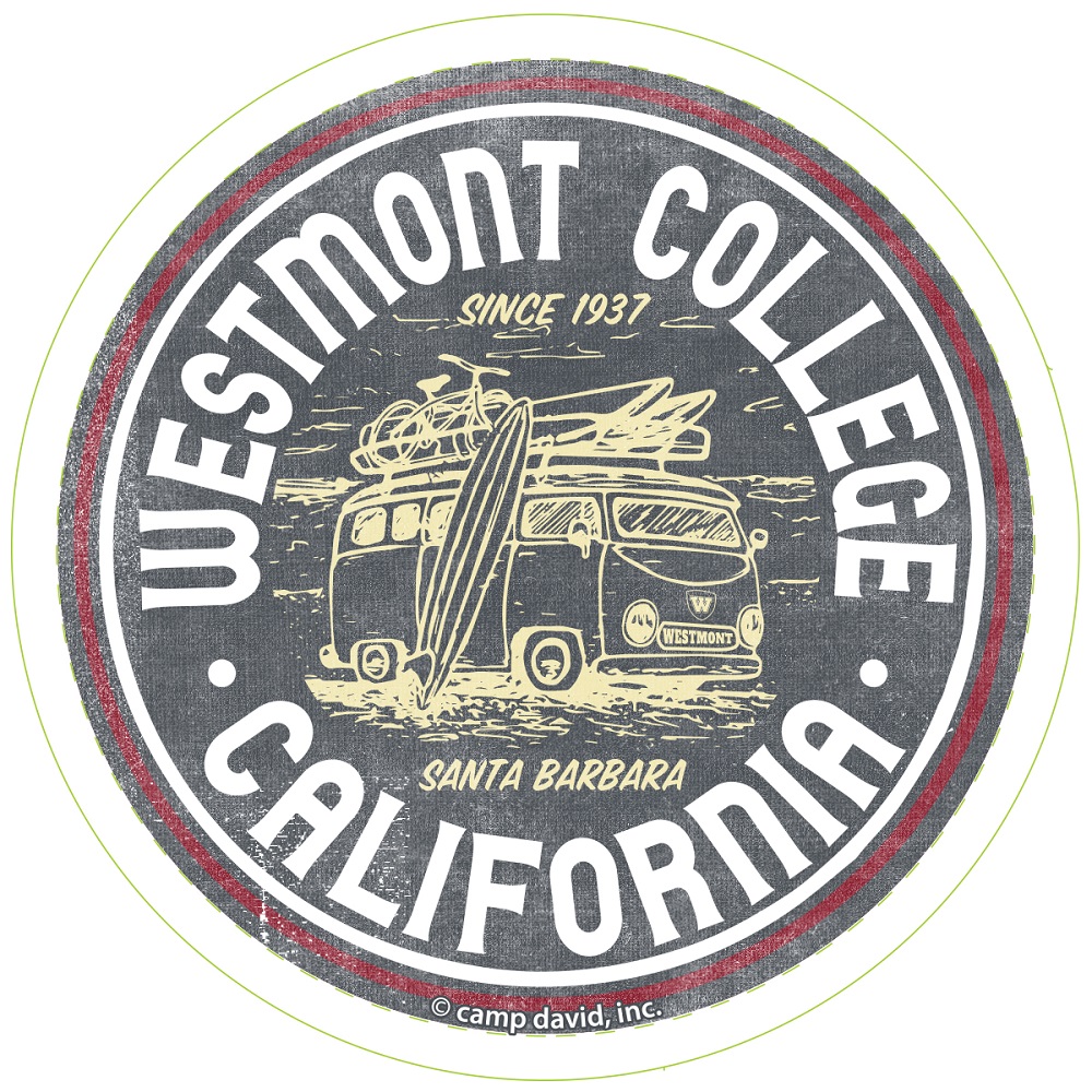 image of: Camp David Westmont CA Circle 3" x 3" Decal