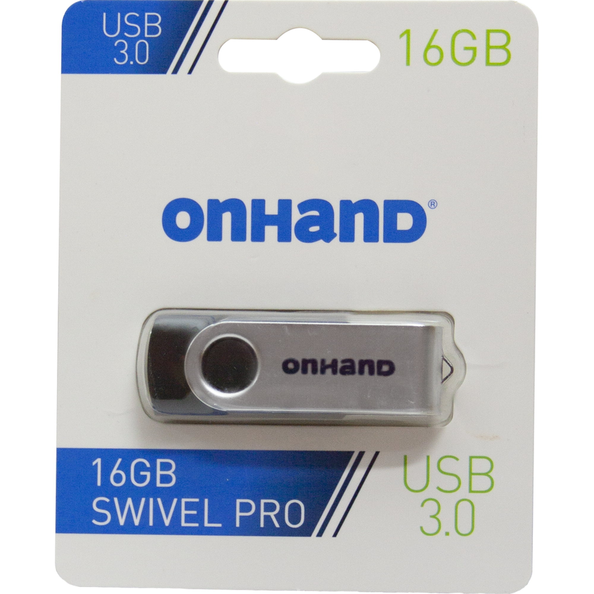 image of: OnHand Swivel USB 3.0 Flash Drive - Black 16GB BP