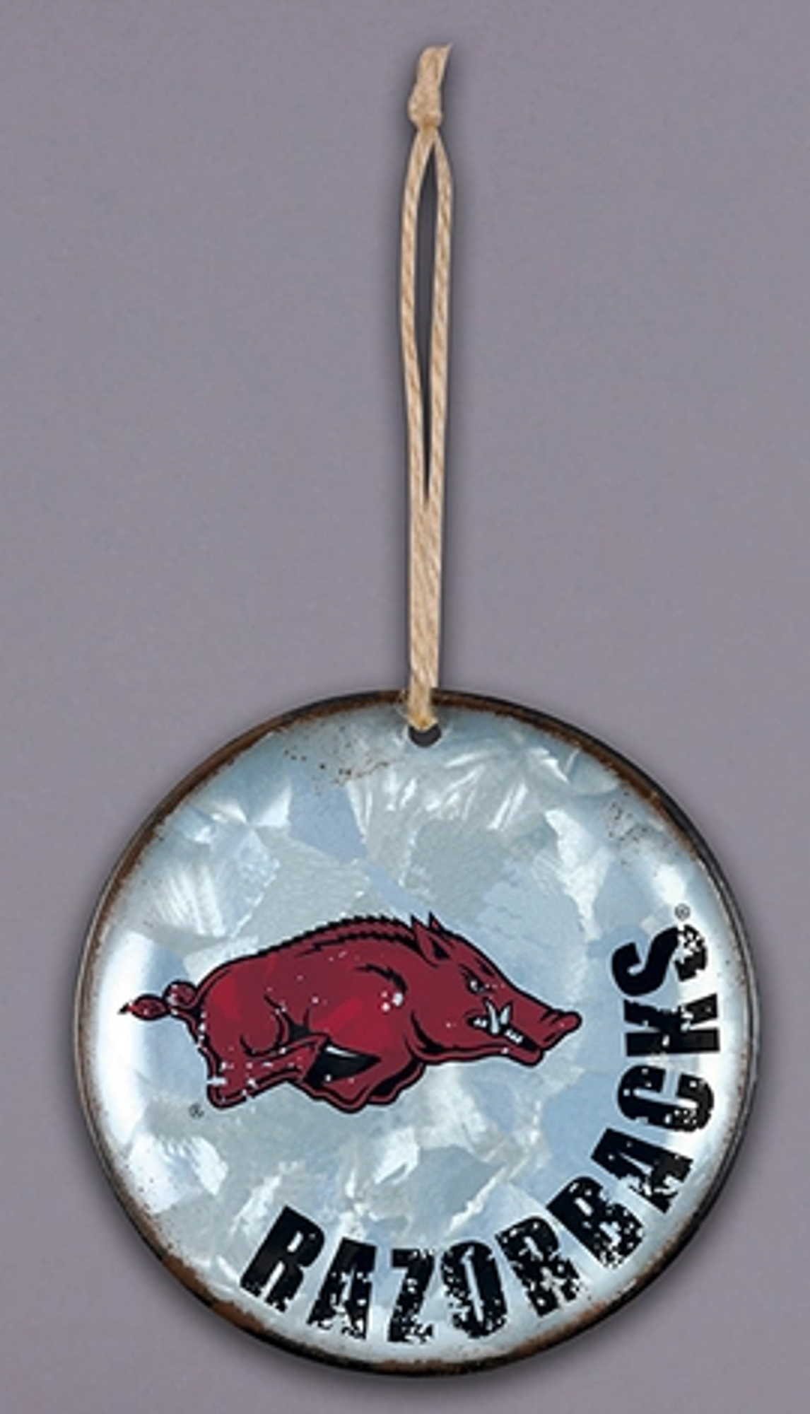 image of: Arkansas Razorbacks Magnolia Lane Metal Ornament