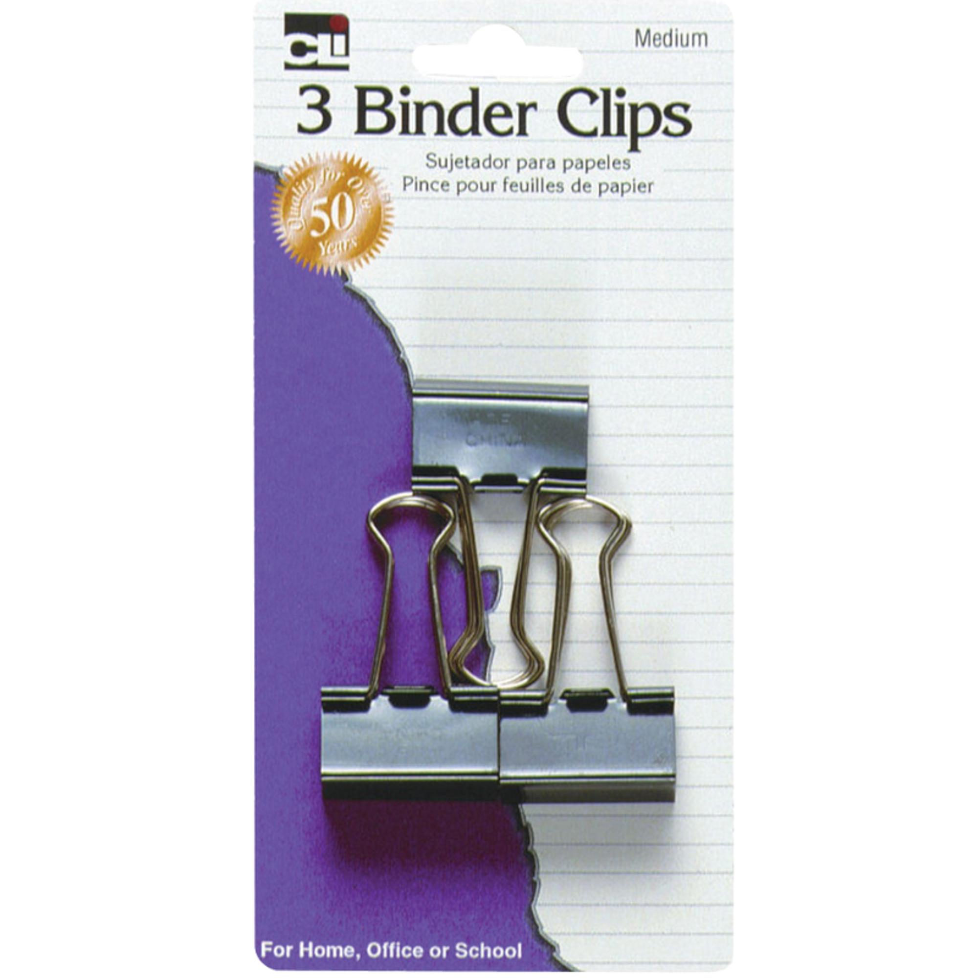 Product image 1 of 1 for Clips-Binder-Medium-3 Pack Charles Leonard
