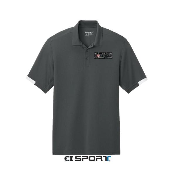 WVNCC POLO SHIRT MASCOT IRON GREY:WHITE; $55.99