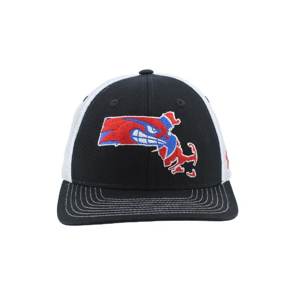 Rowdy State Outline - Black Trucker; $29.99