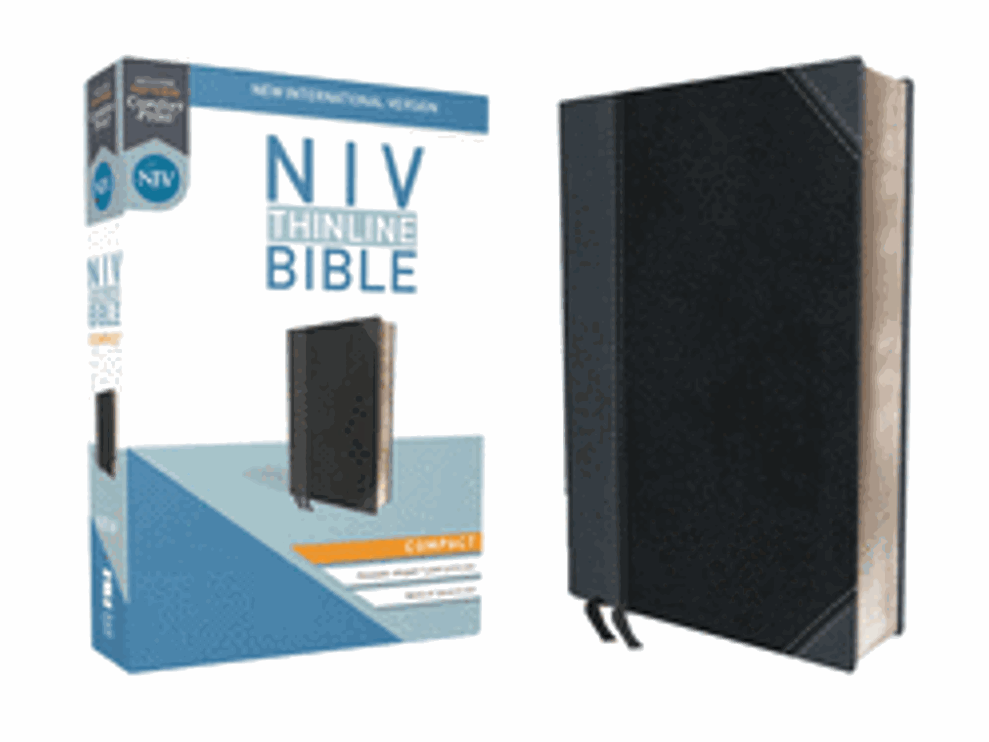 Cover image for NIV Compact Thinline Bible 7.3 print Black/Gray