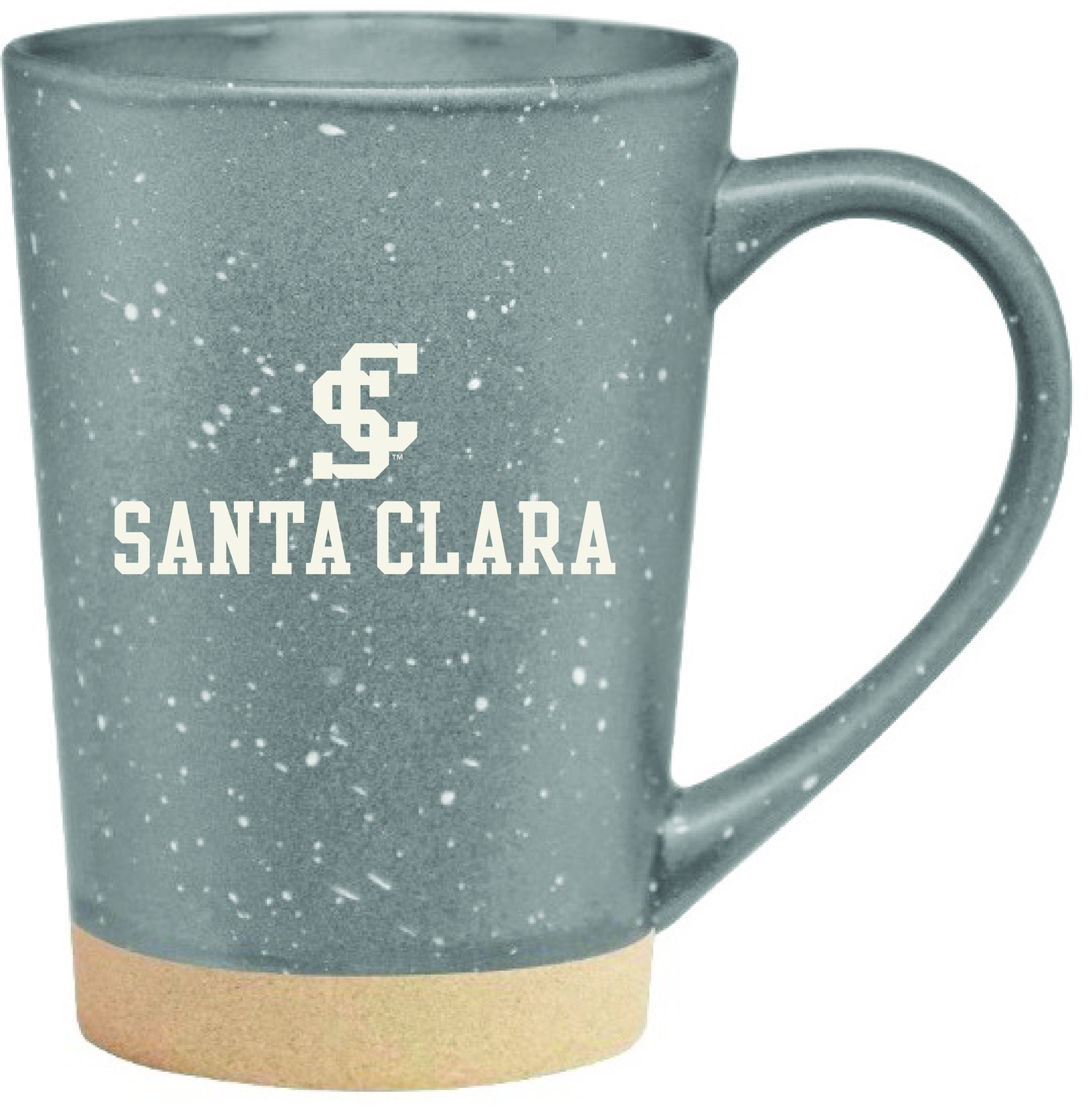 image of: Santa Clara Broncos 16oz Earthstone Etched Mug, Gray