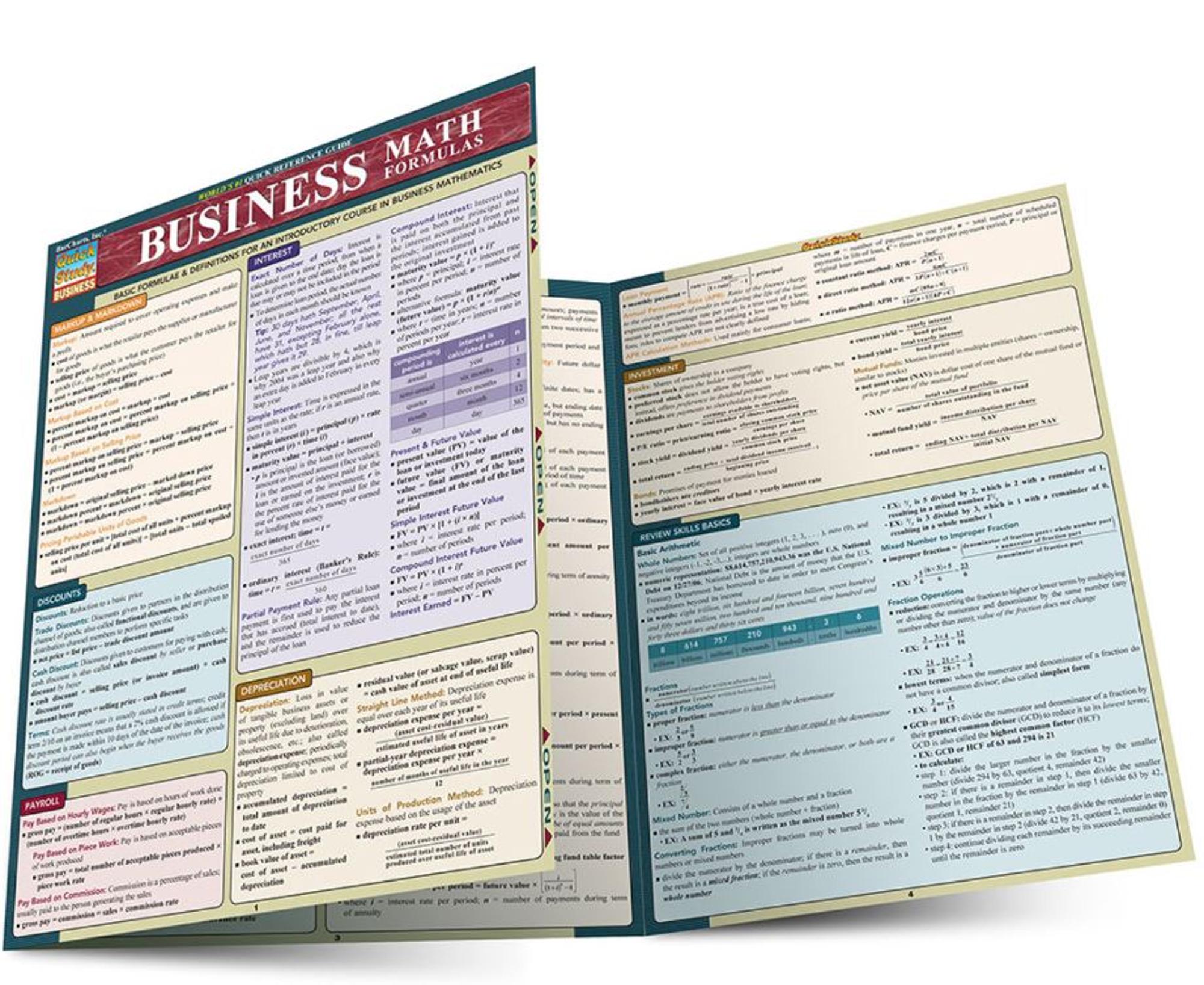 BARCHARTS / Business Math Formulas