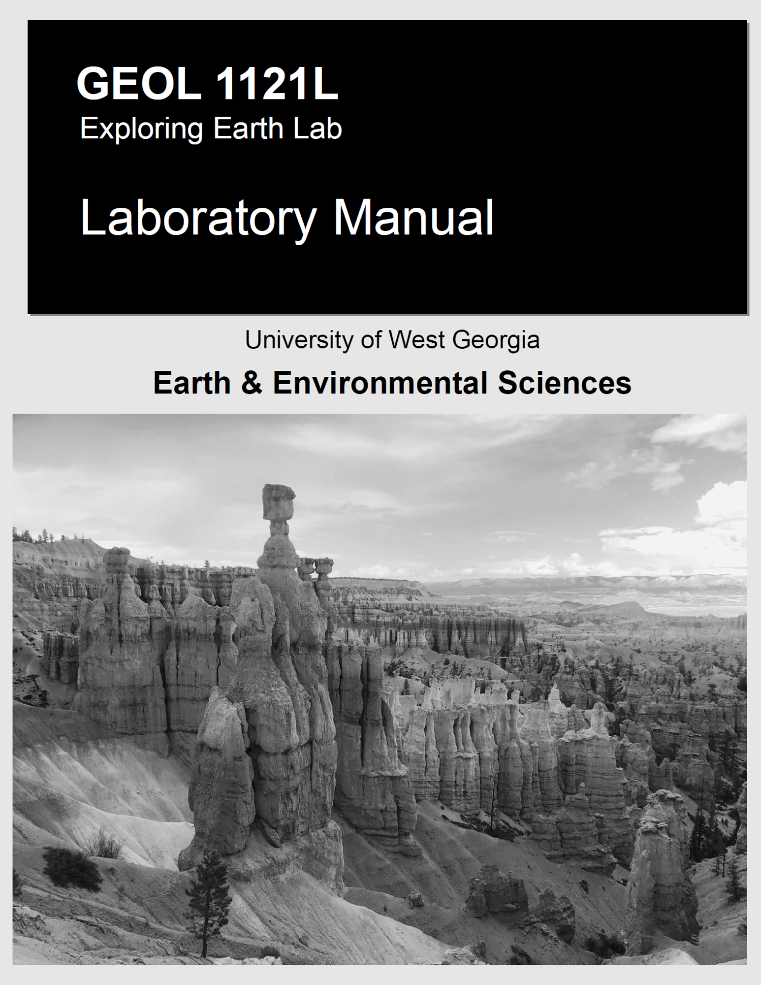 Cover image for GEOL 1121L LAB MANUAL - FALL 2026