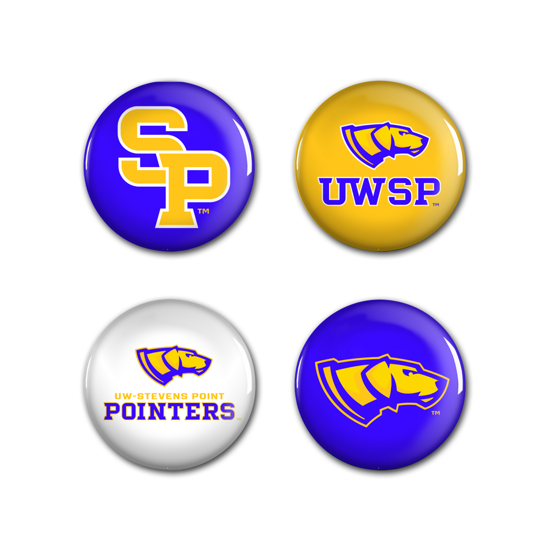 Product image 1 of 1 for UWSP 4 Pack Buttons