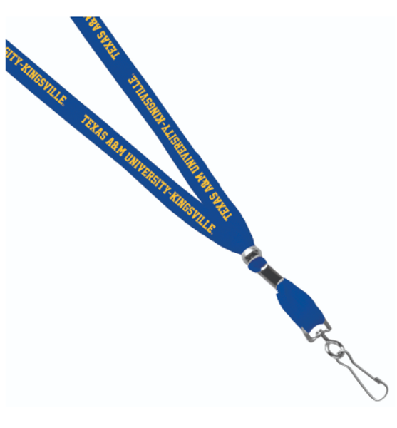 TAMUK 3/8" WOVEN LANYARD NAME RYL; $6.99