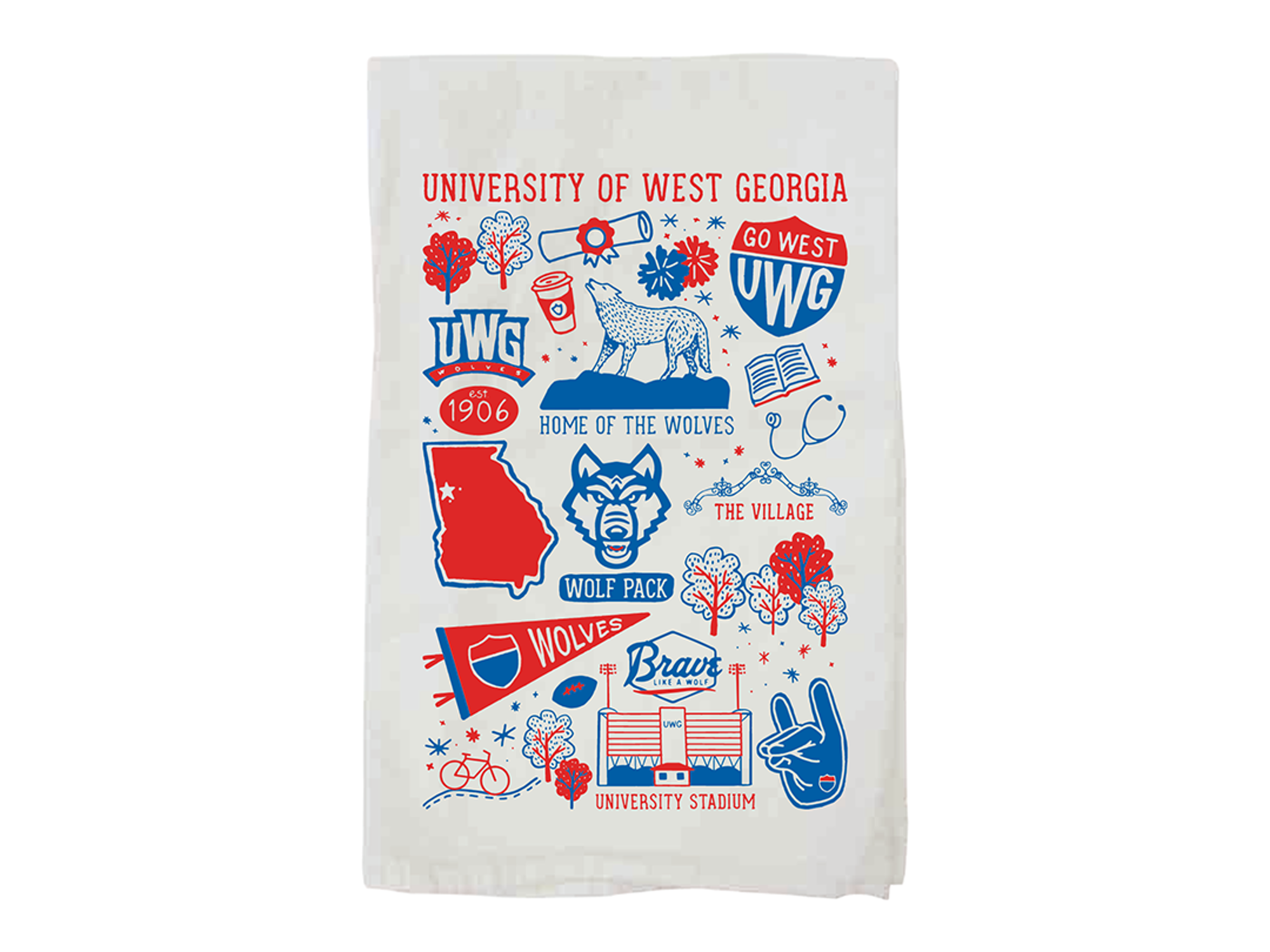 image of: UWG LEGACY TEA TOWEL