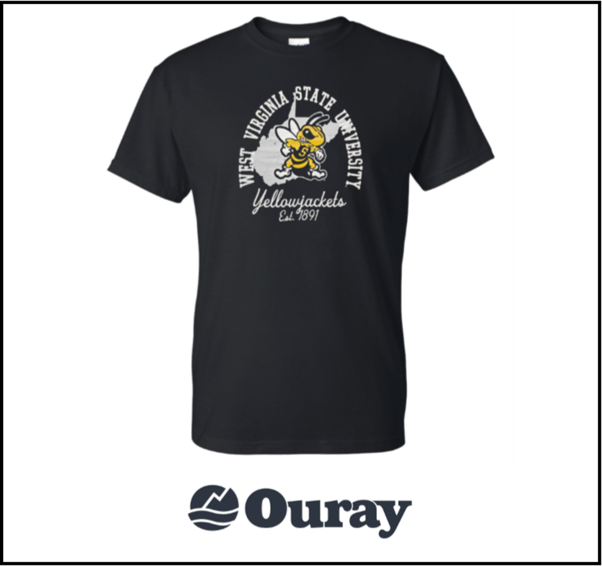 Product image 2 of 2 for Tee - Ouray Black "State & Mascot" Crew
