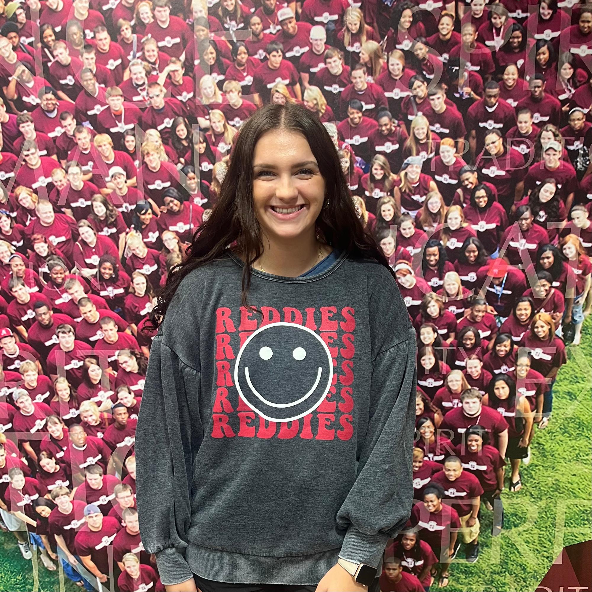 image of: Reddies Smiley Puff Sleeve Crew