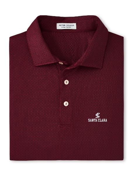 Santa Clara Broncos Peter Millar Tesseract Performance Jersey Polo, Maroon; $145.00