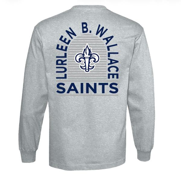 LBW LS TEE WAHOO SAINTS ARCH LINES; $26.99