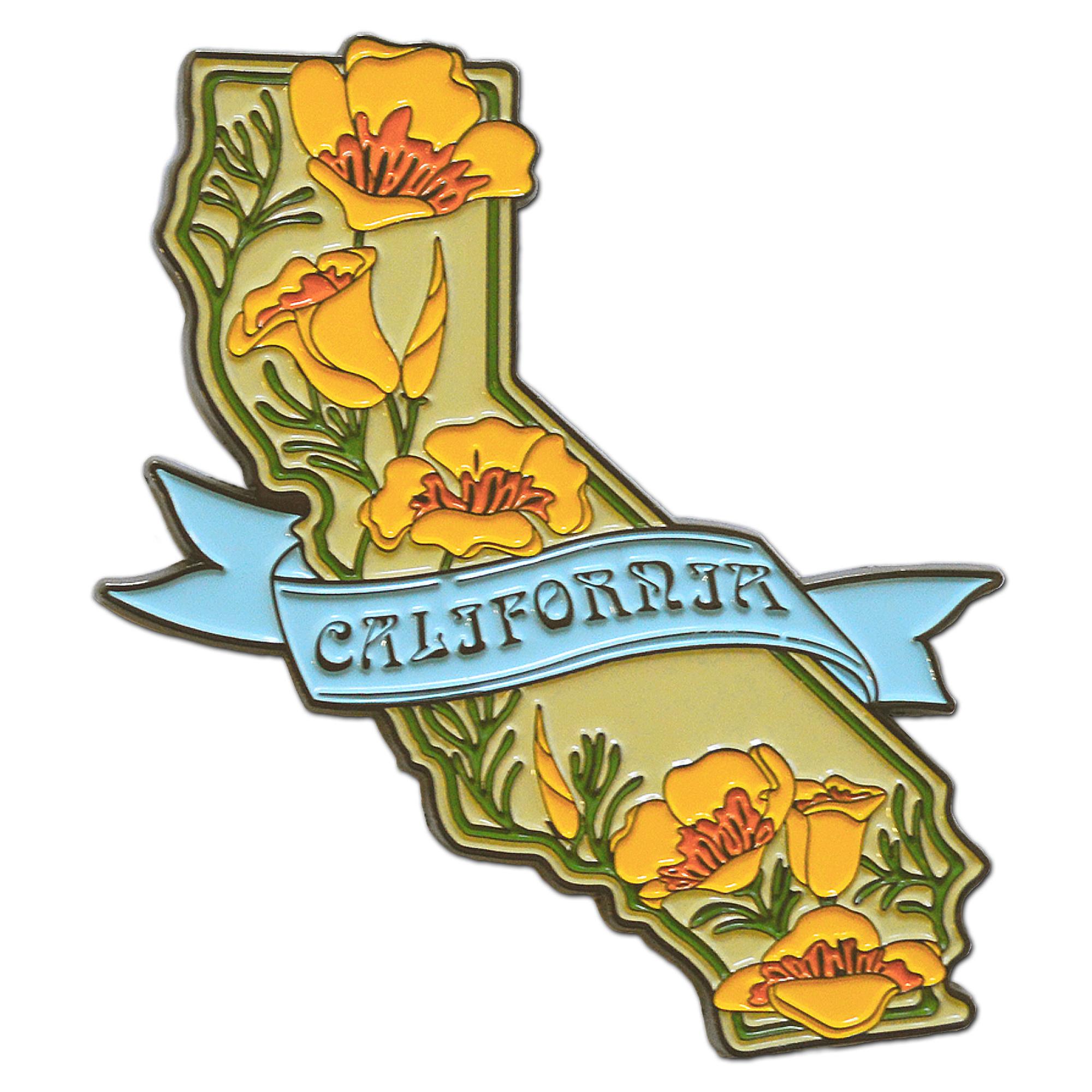 image of: California State with Poppies Magnet