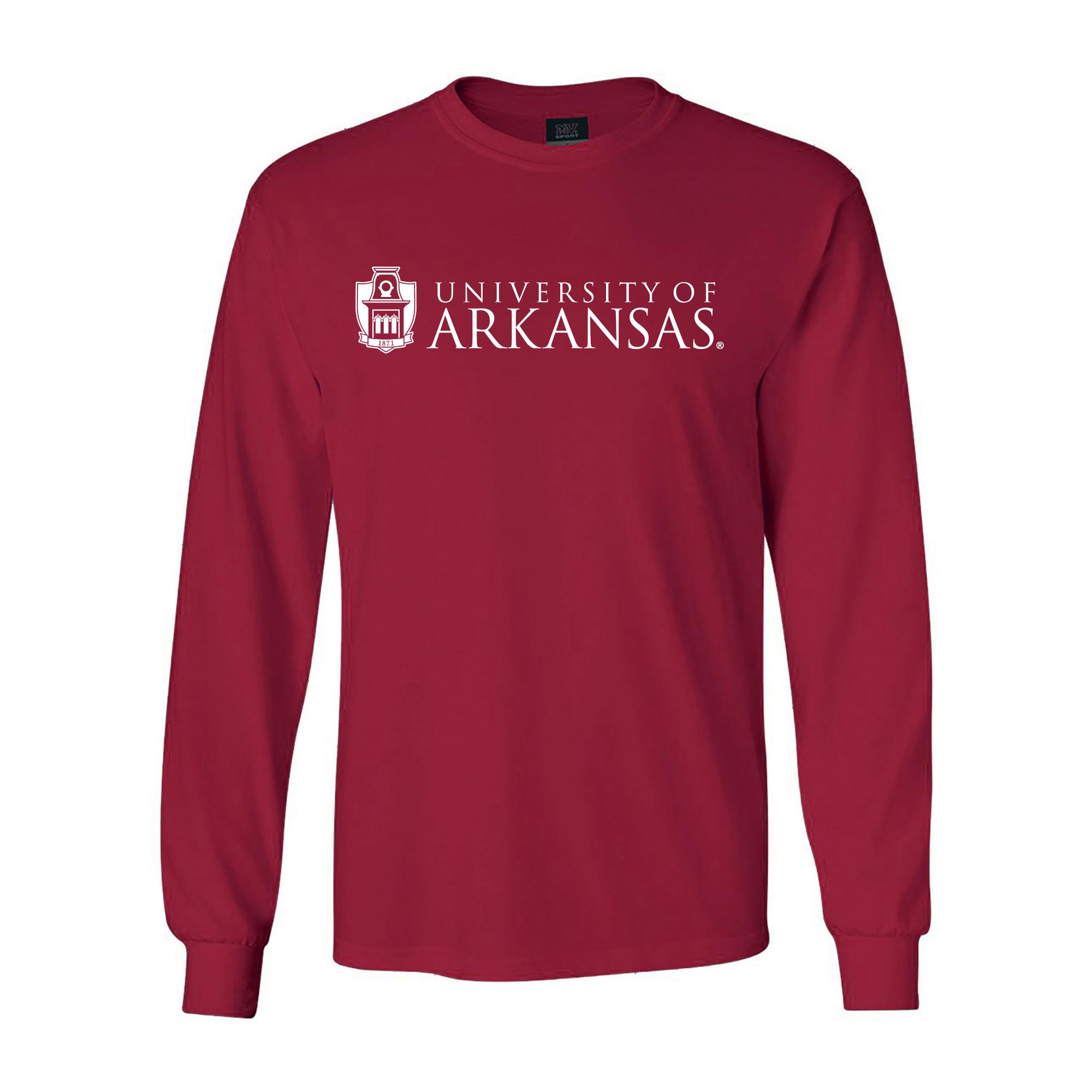 image of: University of Arkansas North Tower Long Sleeve T-shirt - Cardinal