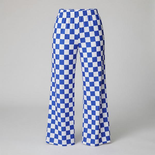 CHECKERED WIDE LEG PANTS; $24.99