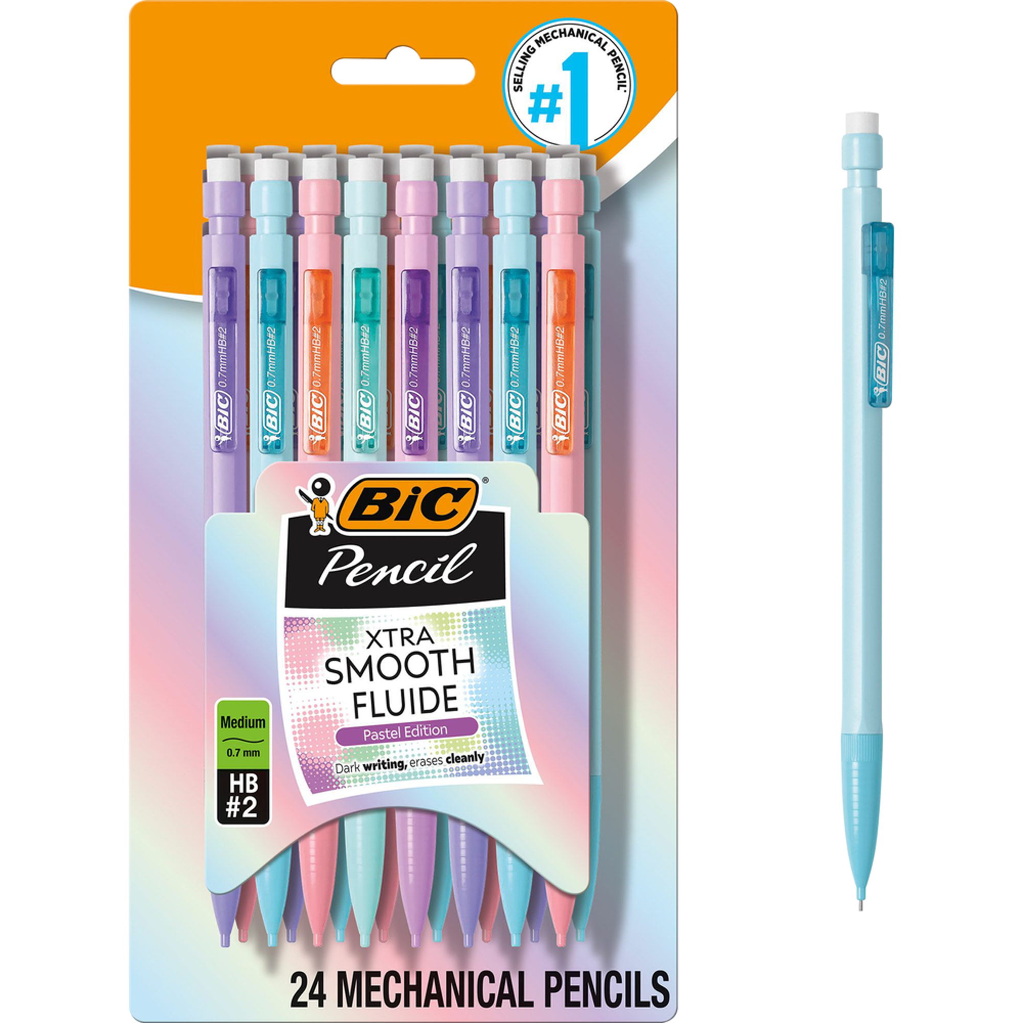 Product image 1 of 1 for BIC Xtra-Smooth Pastel Mechanical Pencils with Erasers