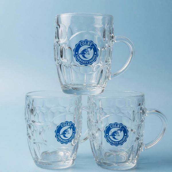 Dimple Glass Mug; $14.95