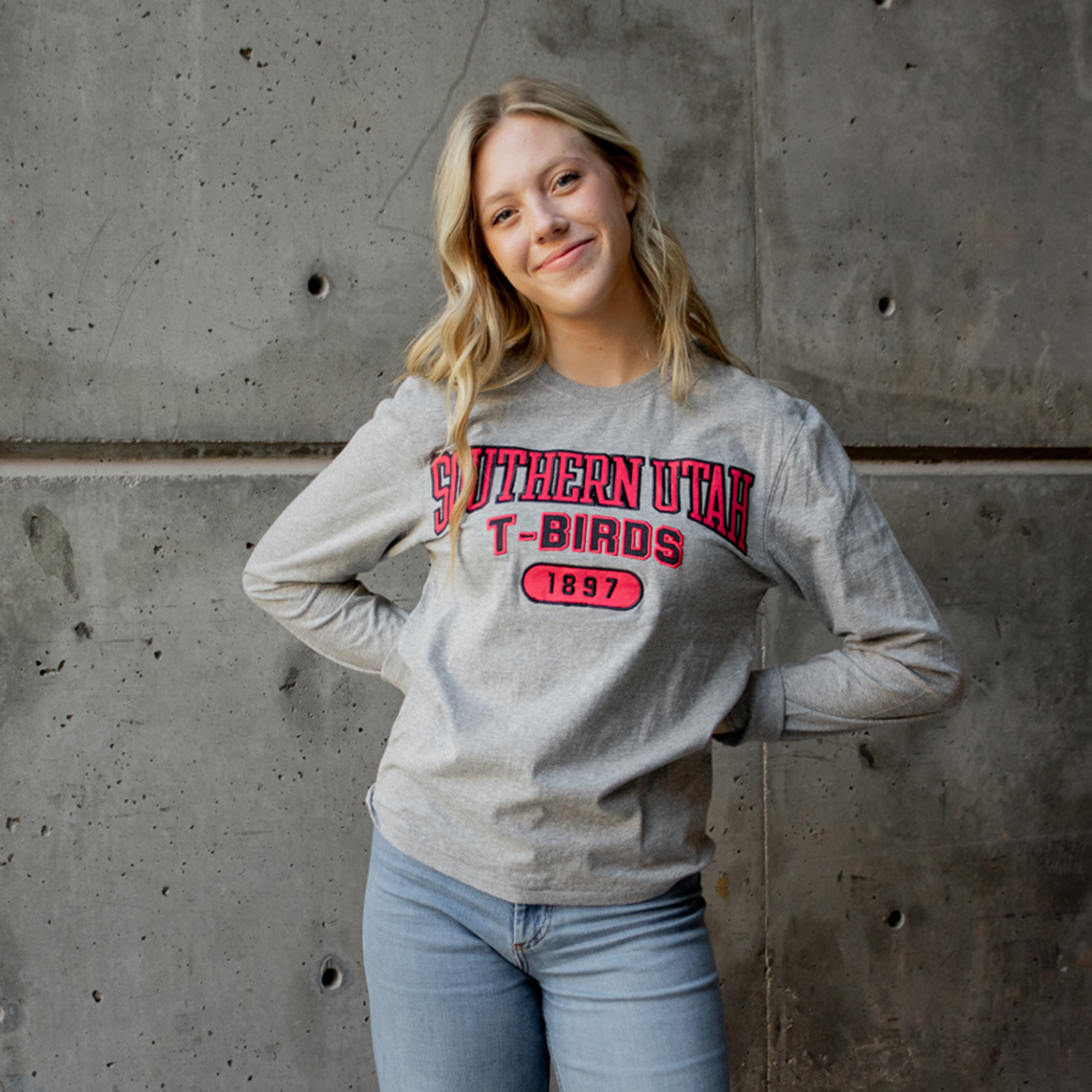 image of: Champion SUU Super Fans Long Sleeve Tee