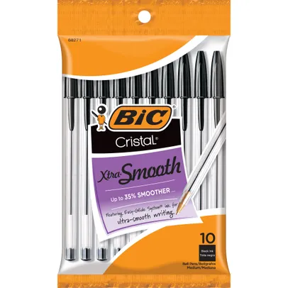 image of: BIC Xtra-Smooth Black Pens- 10 pack