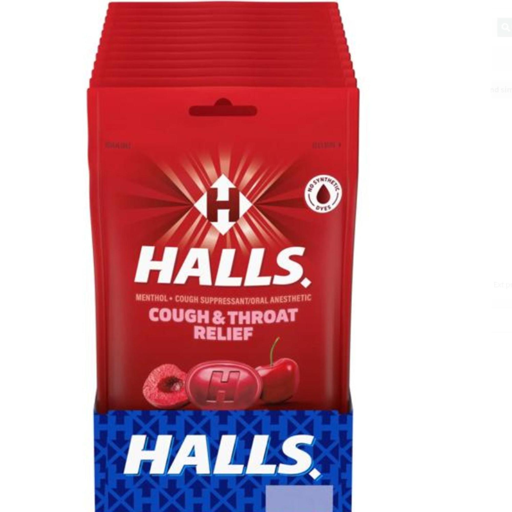 Product image 1 of 1 for Halls Cough Drop Cherry Bag