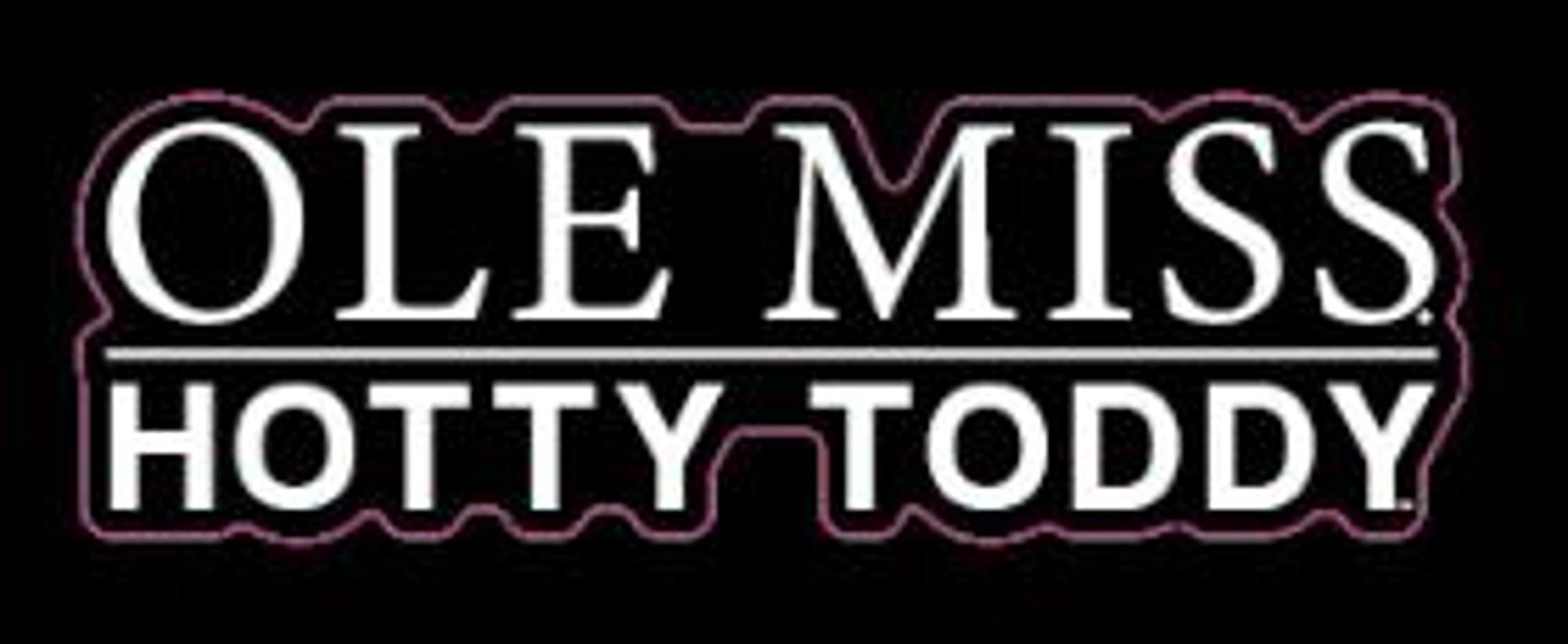 image of: Ole Miss Hotty Toddy Bar Vinyl Decal White 6x2