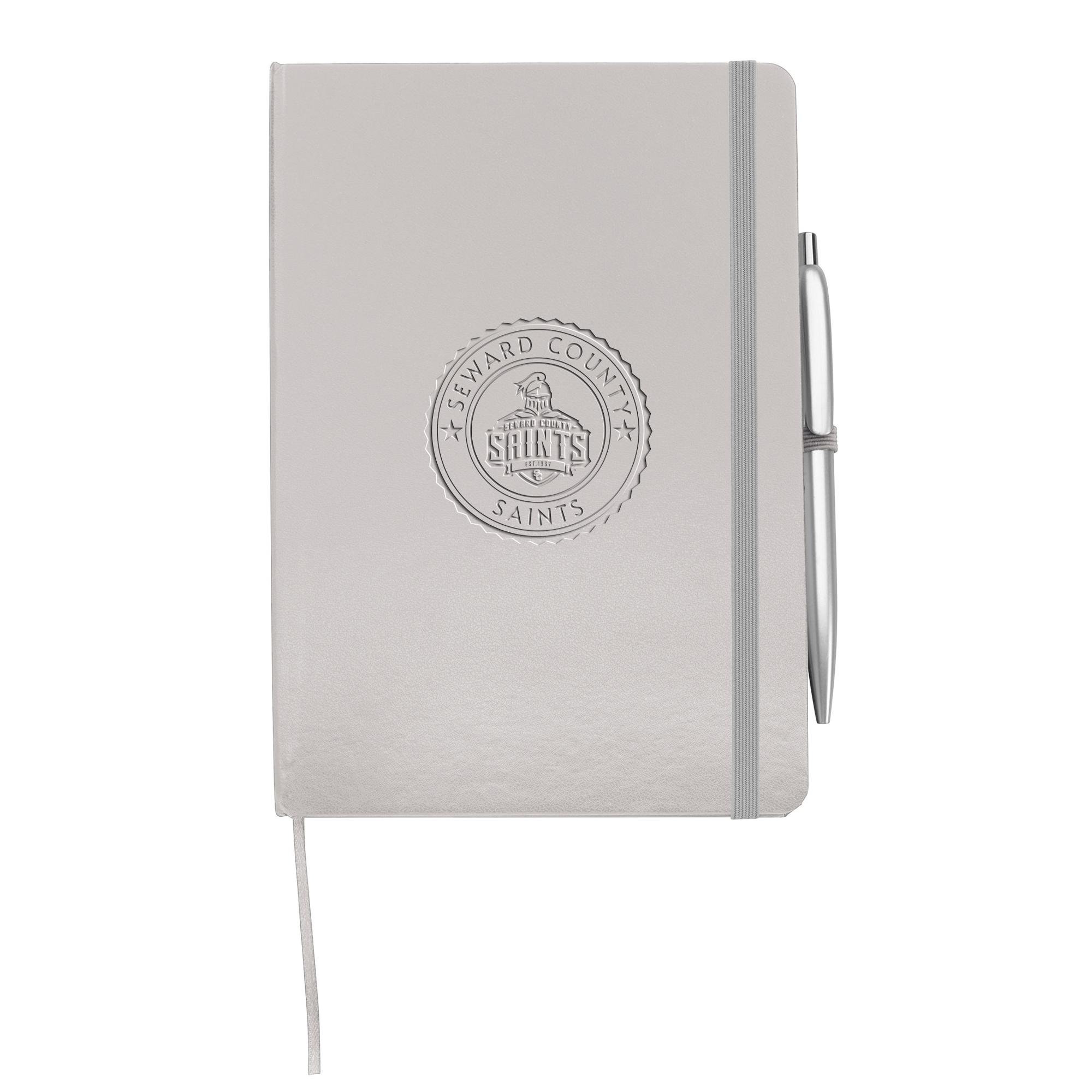 image of: MCM FULL MASCOT DEBOSS PRIME JOURNAL WITH SOCA PEN