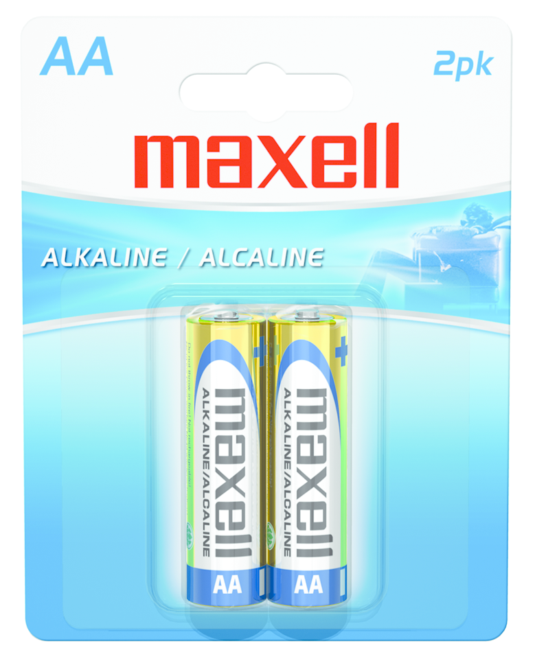 image of: Maxell Alkaline Batteries - AA 2Pk BP