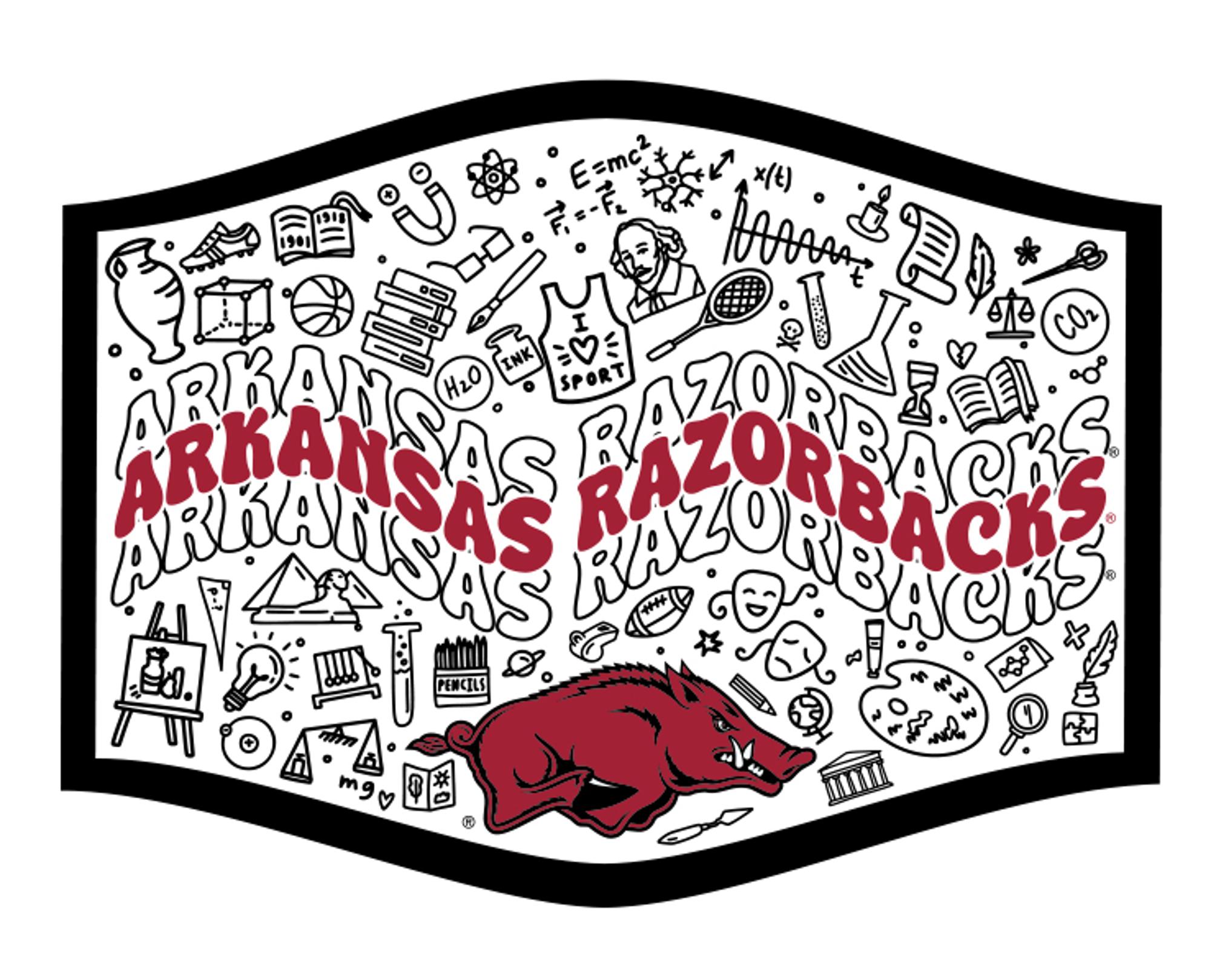 Product image 1 of 1 for Arkansas Razorback Magnet Archwood Doodles