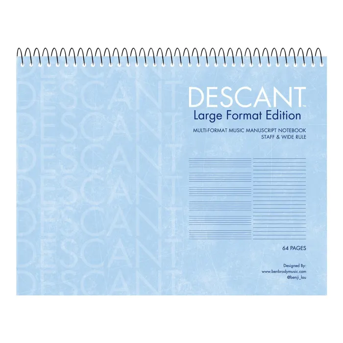 Product image 1 of 1 for Roaring Spring Descant Multi-Format Music Book, 8-1/2 x 11 Inches, 32 Sheets, White