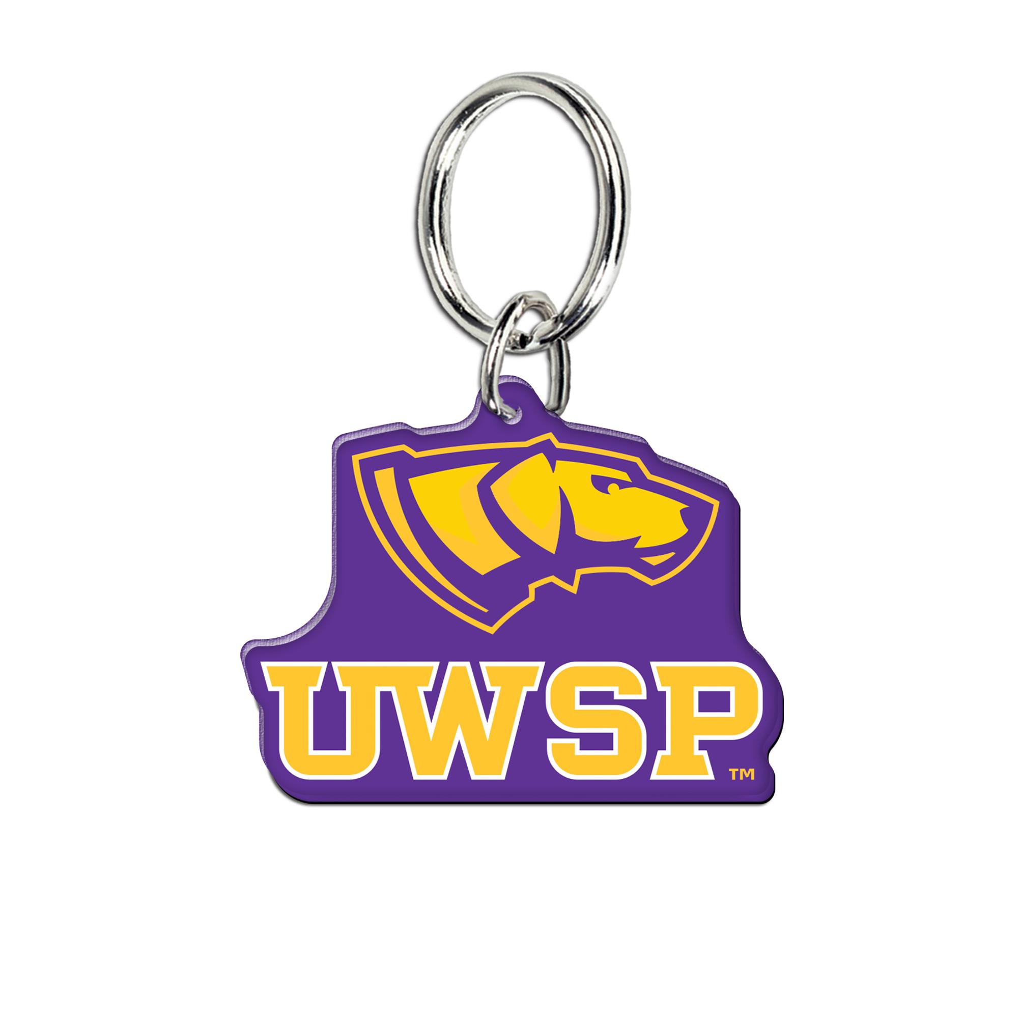 Product image 1 of 1 for UWSP Dog Head Acrylic Key Ring