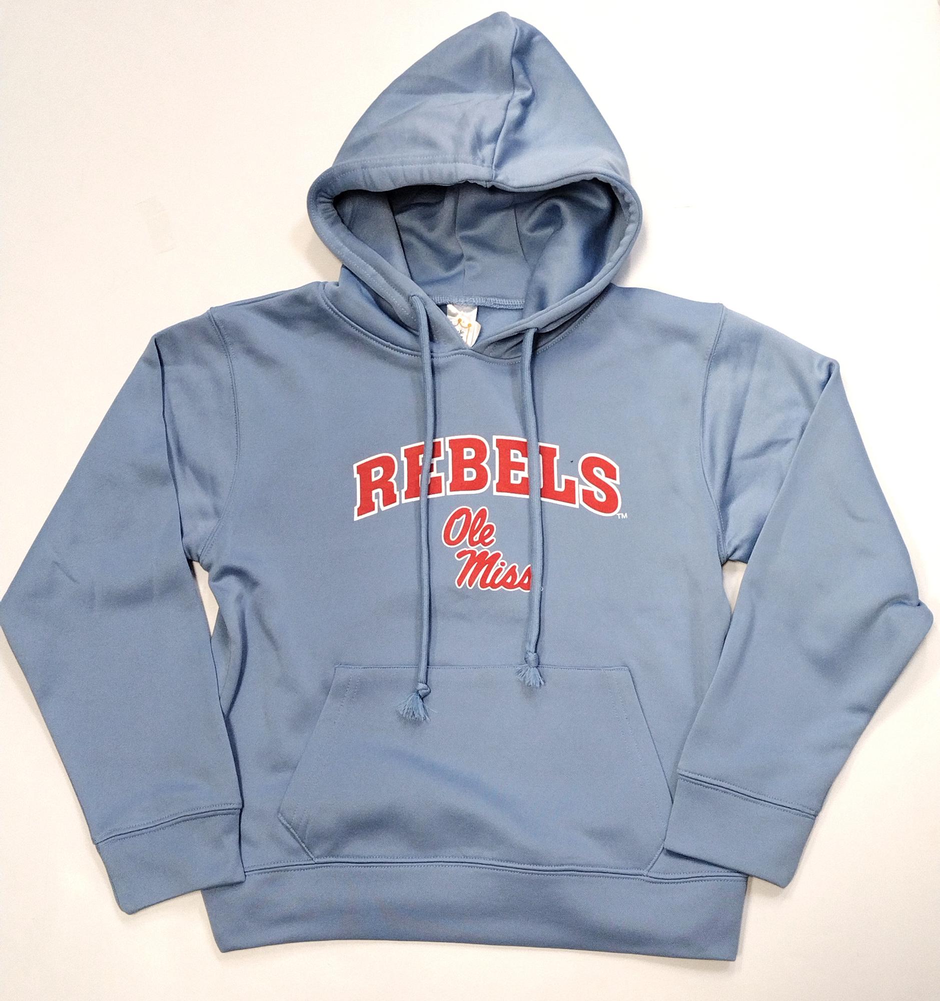 image of: Youth Ole Miss Rebels Poly Fleece Hoodie Powder Blue