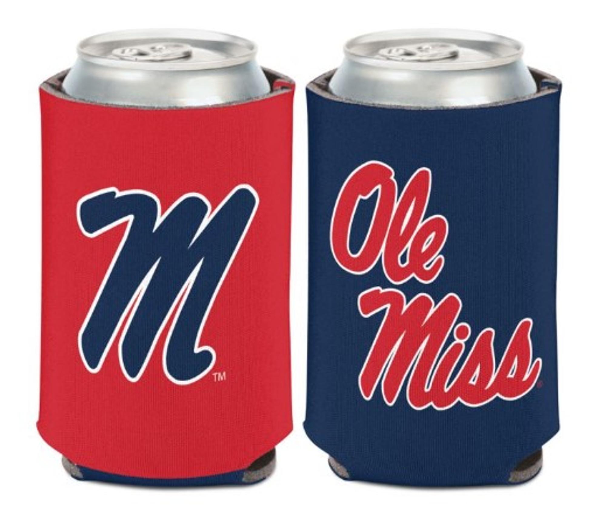 image of: Script M Ole Miss Reversible Can Cooler Red/Navy
